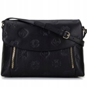 WITTCHEN czarna logowana listonoszka-100%skora-NEW 