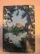 Pocztówka Wiślica widok na Kolegiatę