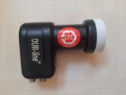 Konwerter dur line quad lnb 4 odbiorniki czarny