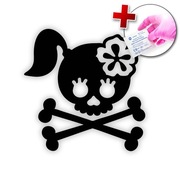 NAKLEJKA NA SAMOCHÓD AUTO LAPTOP - LADY SKULL
