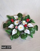 Stroik na grób cmentarz kompozycja kwiaty wiązanka nagrobna 