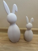 Zestaw 2 dekoracyjnych figurek zająca 3D