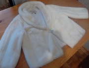 Sphinx - Futrzane Białe Bolerko - Ekstra Stan Rozmiar 44