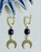 Kolczyki Midnight Lapis/lapis lazuli/pozłacane srebro AG925