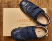 LASOCKI YOUNG półbuty trzewiki dziecięce skórzane wygodne na rzepy rozm. 34