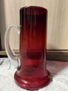 Kufel Wazon PRL – Rubinowe Szkło – Huta Ząbkowice / Tarnowiec – Vintage