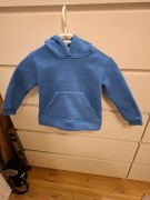 bibo niebieska bluza z kapturem dziecięca dla dziecka dla chłopca 104 cm