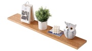 Półka ścienna dębowa 90 cm Gieanoo wisząca naturalna