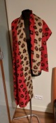 Zara accessories szal 95x200 panterka wzor zwierzęcy M