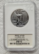 Moneta 10 zł 2022 r niemiecki obóz dla polskich dzieci, Grading PR70
