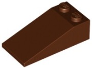 LEGO 8 x 30363 skos dachówka okrągły 4x2x1 - brązowy reddish
