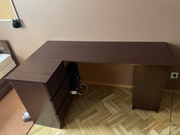 Biurko narożne lewostronne b20 brązowe wenge