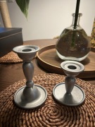 Świeczniki srebrne nowe Ikea