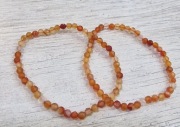 Bransoletki naturalne fasetowane  karneole 4mm 