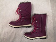 Fioletowe ocieplane zasuwane wodoodporne buty śniegowce kozaki Everest 36