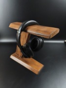 Stojak uchwyt drewniany na słuchawki telefon zegarek klucze 