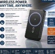 Powerbank magnetyczny 20000mAh bezprzewodowy MagSafe 