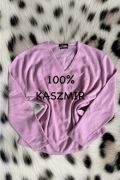 Sweter kaszmirowy 100 % kaszmir różowy pink 