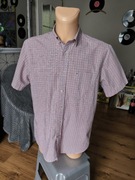 Tommy Hilfiger koszula męska w kratkę M krótki rękaw czerwona biała 