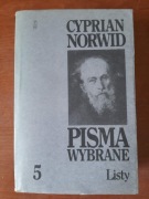 Cyprian Norwid - Pisma wybrane, tom 5 - Listy