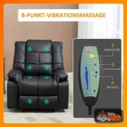 FOTEL RELAKSACYJNY HOMCOM Z MASAZEM  NOWY