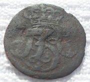 August III Sas Grubas Wettyn Gdańsk 1 szeląg solidus 1757