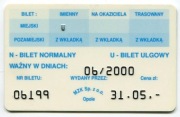 Bilet MZK Opole - 06.2000, Imienny, Ulgowy/reklama