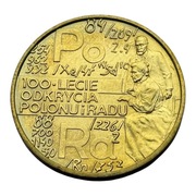 2 zł 1998 - 100 Lecie Odkrycia Polonu i Radu