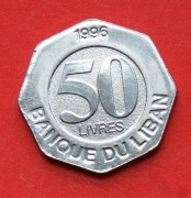 50  Livres   1996 r -    Liban  Cedr   stan !!!
