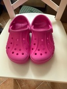 Lekkie dziecięce buty, klapki, chodaki Crocs rozmiar 27 różowe 