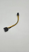 Adapter zasilania SATA do 6 pin PCIe krotki przewod