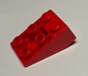 Lego 3747b odwrócony skos 2x3 czerwony - 3 sztuki !