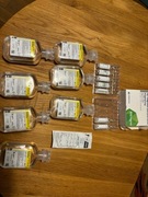 Sól fizjologiczna do kroplówek i magnez (siedem sztuk, sprzedaż w całości)