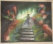 Obraz malowany ręcznie na płótnie farbami akrylowy