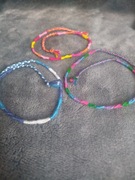 Zestaw 3 szt bransoletek z muliny 