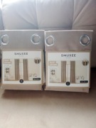 Cztery zasłony aksamitne welurowe SMUKEE na przelotkach beżowe 140/250cm 