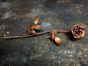 Wieczna róża z metalu,  miedzi, metaloplastyka 