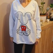 Bluza Bluzka myszka bawełniana biała