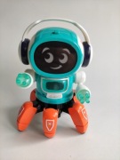 Interaktywny robot tańczący muzyka taniec światła 