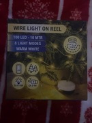 Lampki LED 100 LED/ 10 metrów/ 8 trybów 