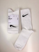 Nike Wysokie Białe Skarpety 3 Pak Everyday 34-38