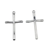 Zawieszka KRZYŻYK, kolor "gun metal", 37x21 mm.