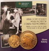 Repliki monet polskich z okresu międzywojennego - album Głowa kobiety.