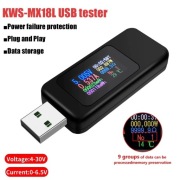 Tester USB 10 w 1 Cyfrowy woltomierz DC Miernik napięcia Volt Amperomierz 