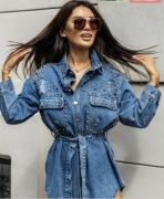 Koszula katana jeansowa z ćwiekami M/L