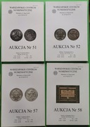 WARSZAWSKIE CENTRUM NUMIZMATYCZNE AUKCJA 51,52,57,58,KATALOG