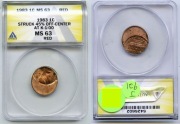 LINCOLN  CENT--1983-UDEŻONA 45% POZA ŚRODKIEM-USA