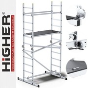 Rusztowanie aluminiowe przegubowe jezdne HIGHER 4m