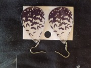 Kolczyki akrylowe z nietoperzami nowe halloween 