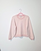 Ładny różowy sweter & Other Stories XS/S, oversize, bufiaste rękawy